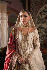 Ivory and Gold Gharara Set with Light Dupatta - BRIDAL