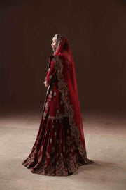 Classic Red Gharara - BRIDAL
