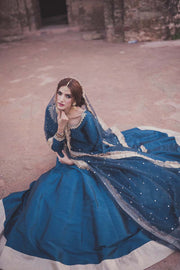 Blue Formal Maxi- HANDMADE